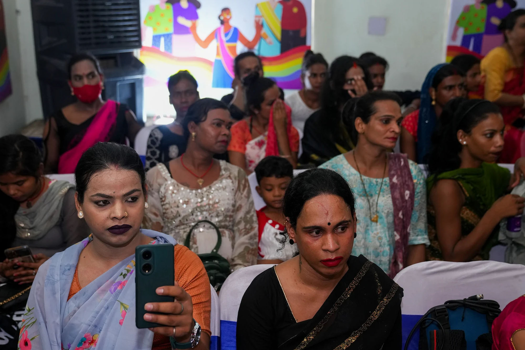 A meeting of women activists in India.