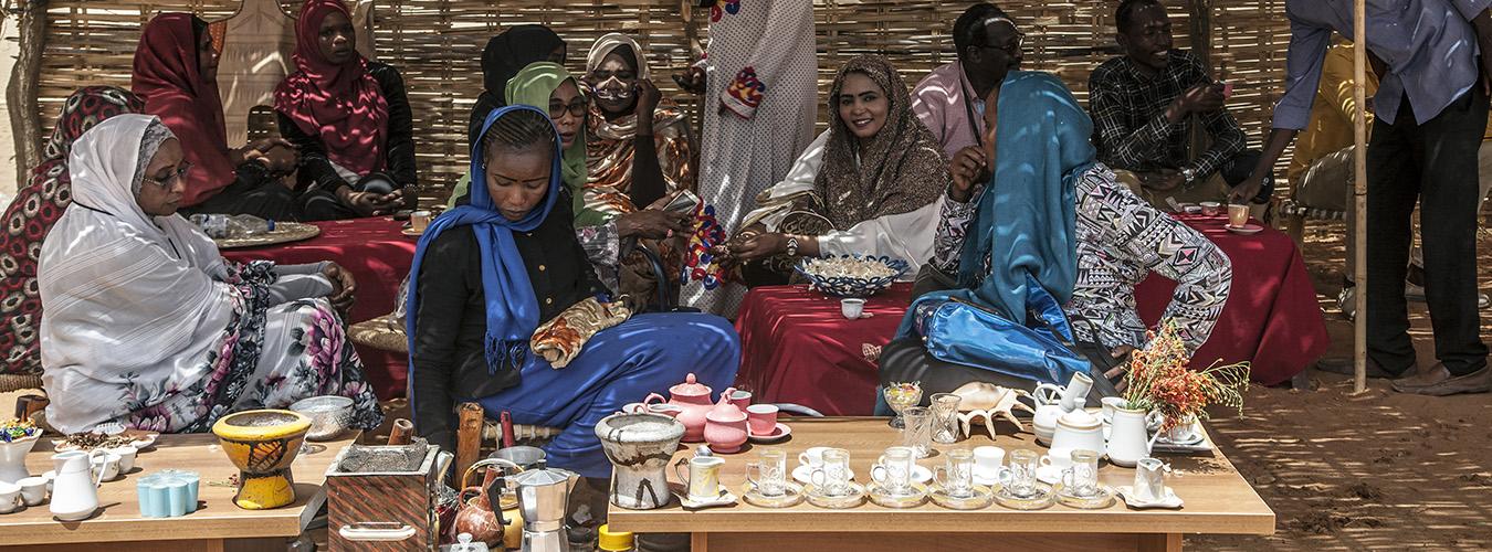 People taking part in Peaceful Coexistence Festival in Darfur