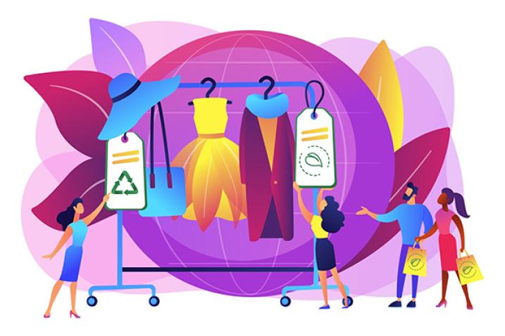 illustration of sustainable fashion