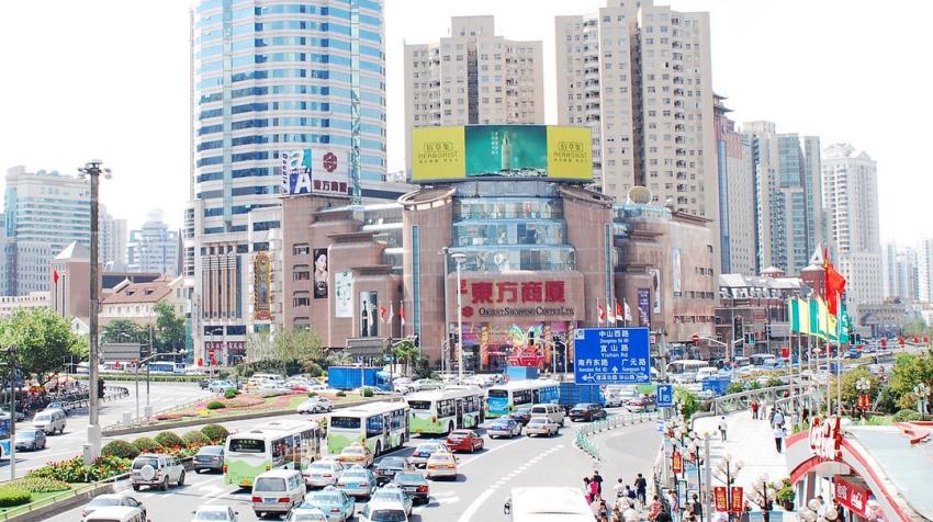 Traffic congestion in shanghai, China 