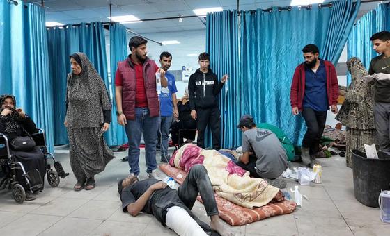 Patients are teated at the Kamal Adwan Hospital in northern Gaza (file photo).