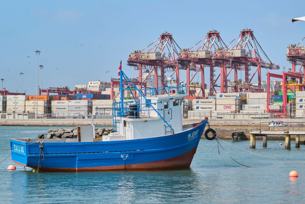 fishing boat in port