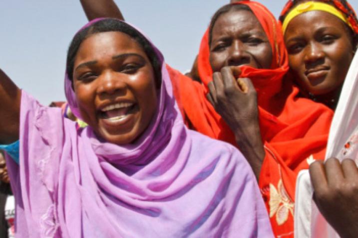 women demonstrating