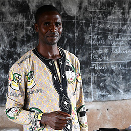 teacher at the blackboard